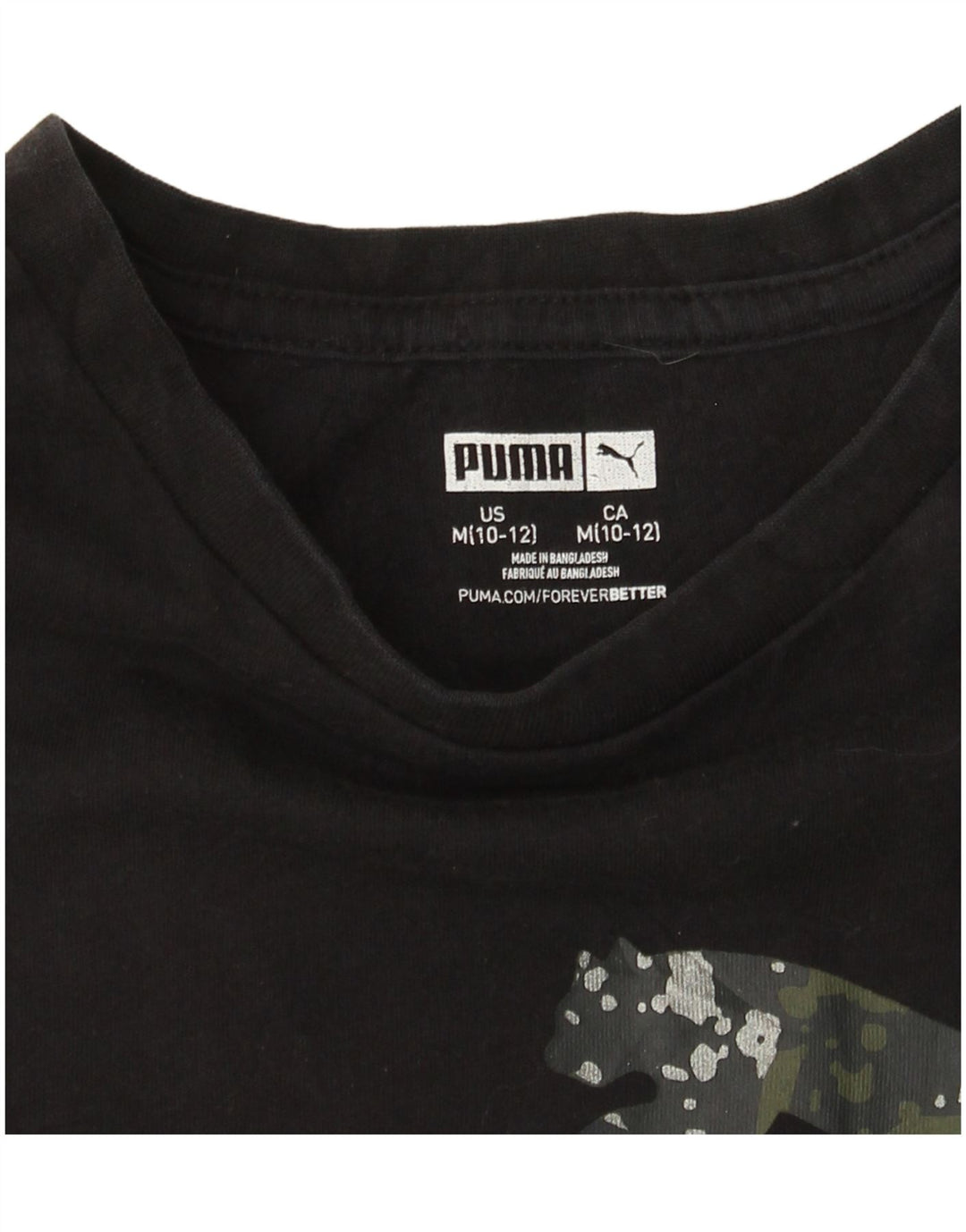 PUMA T-Shirt Graphique Fille 10-11 Ans Noir Moyen
