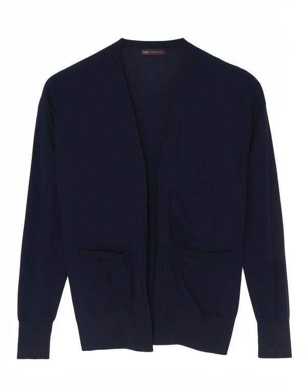Marks & Spencer Pull cardigan ouvert long pour femme UK 6 XS Bleu marine
