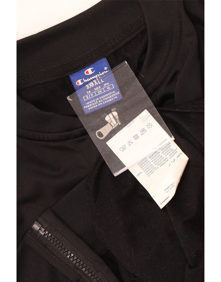 Champion Veste de survêtement Crop Graphic pour femme UK 10 Small Noir