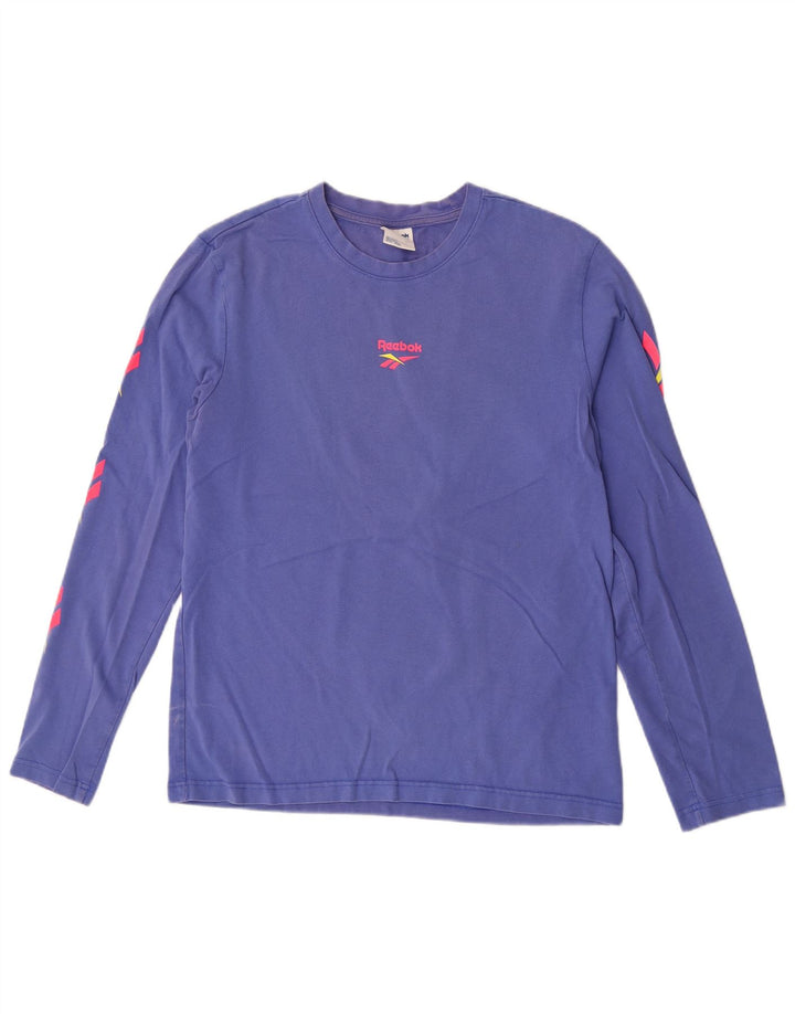 Reebok Haut Graphique à Manches Longues Homme Violet Moyen Coton