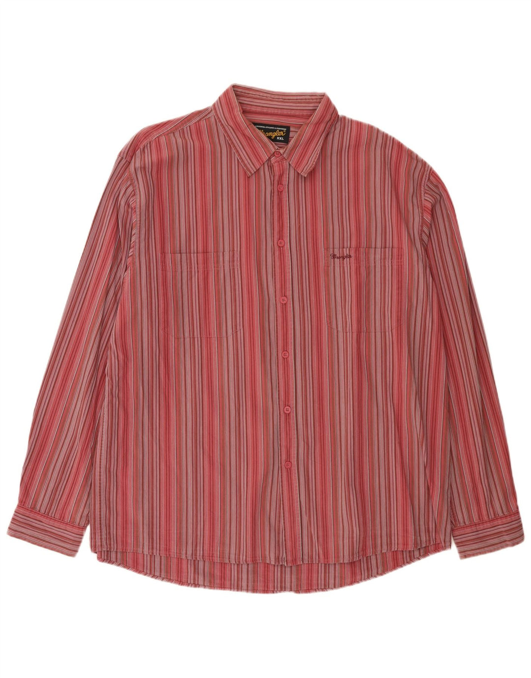 Wrangler Chemise Homme 2XL Coton Rayé Rouge