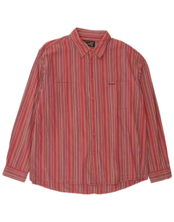 Wrangler Chemise Homme 2XL Coton Rayé Rouge