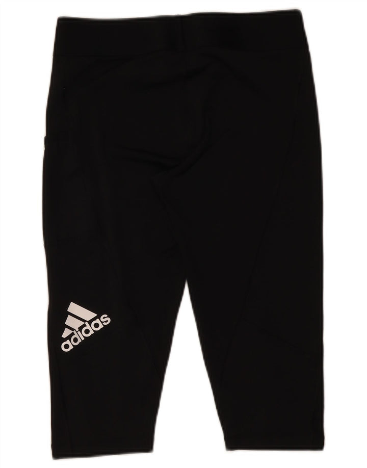 ADIDAS Legging Capri graphique pour femme UK 12/14 Noir moyen