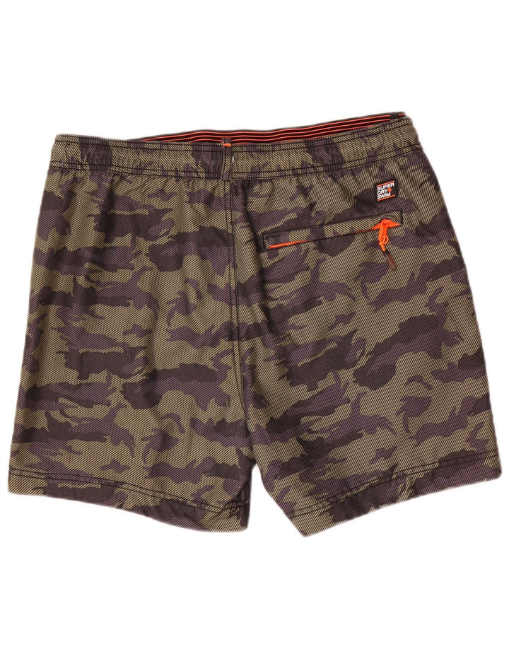 Superdry Short de Bain Graphique Homme Kaki Camouflage Polyester