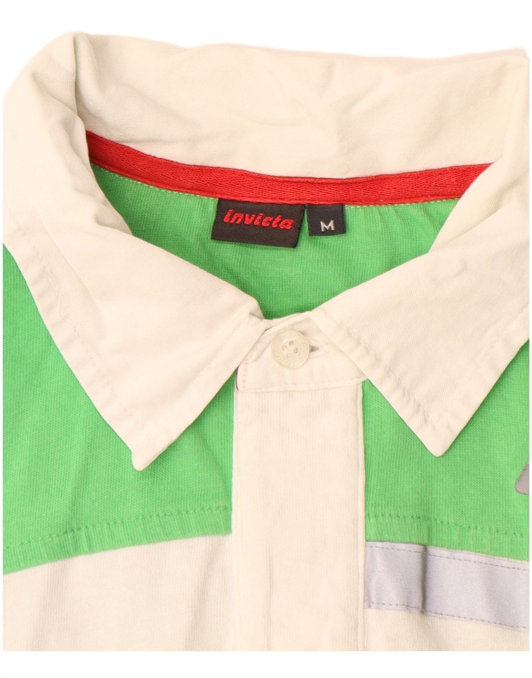INVICTA Polo Homme Vert Moyen Colourblock Coton