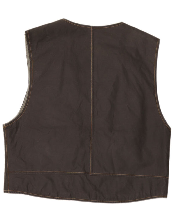 vintage Mens Gilet Petit Coton Noir