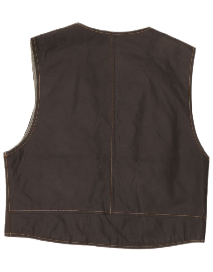 vintage Mens Gilet Petit Coton Noir