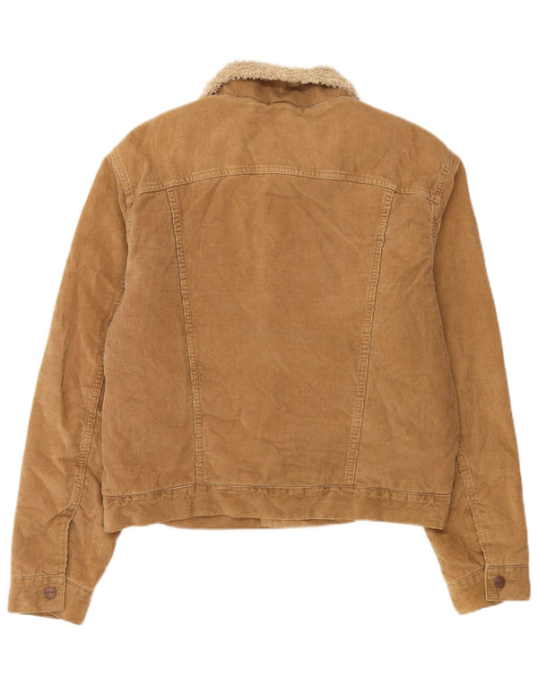 Wrangler Veste en velours côtelé Sherpa pour homme UK 40 Grand coton beige