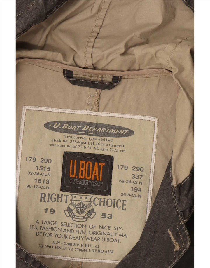 veste coupe-vent à capuche vintage pour homme UK 38 Gris moyen