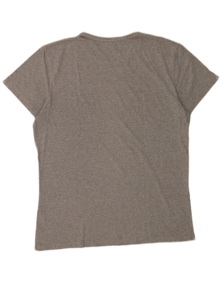Timberland T-Shirt Graphique Homme Gris Moyen Moucheté Coton