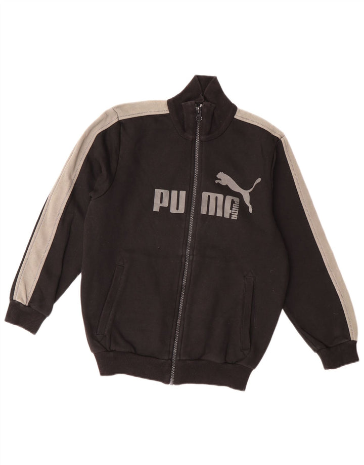 Puma Veste de Survêtement Graphique Garçon 9-10 Ans Noir Colorblock