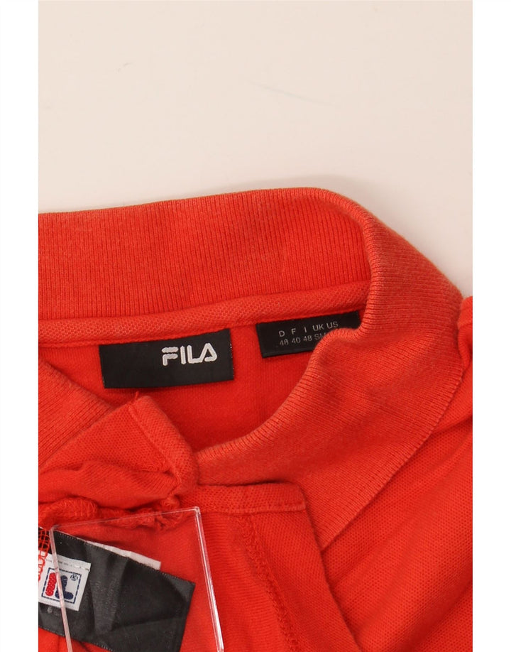 FILA Polo Homme Petit Orange Coton