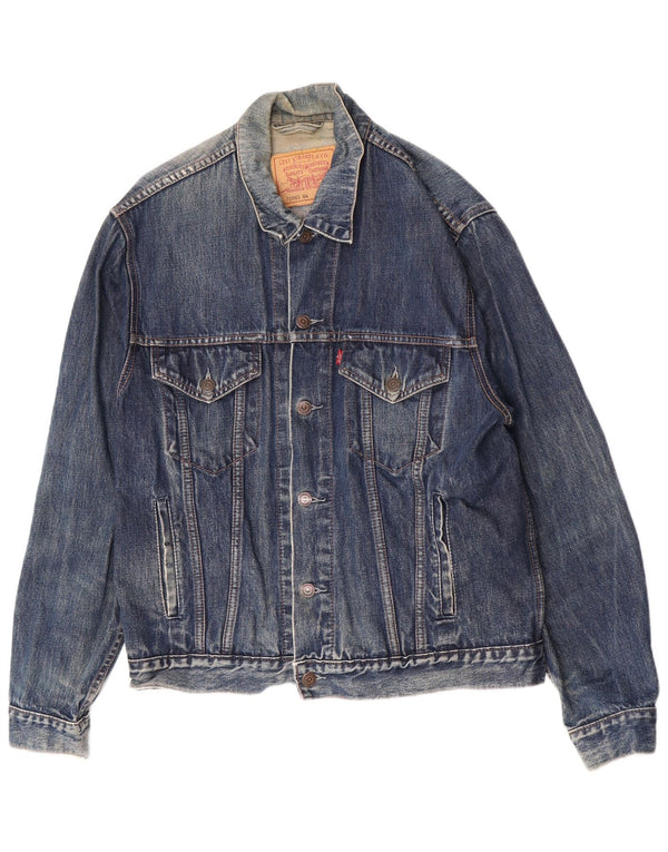 Levi's Veste en jean 70503 pour homme UK 40 Large Bleu Coton