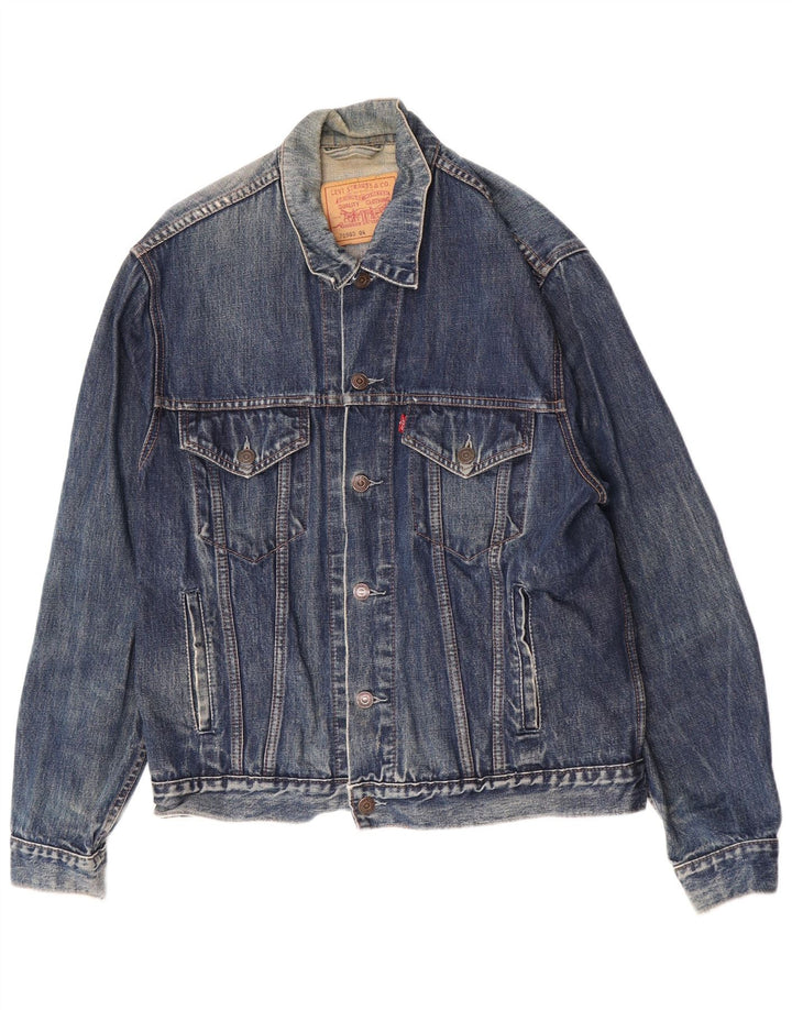 Levi's Veste en jean 70503 pour homme UK 40 Large Bleu Coton
