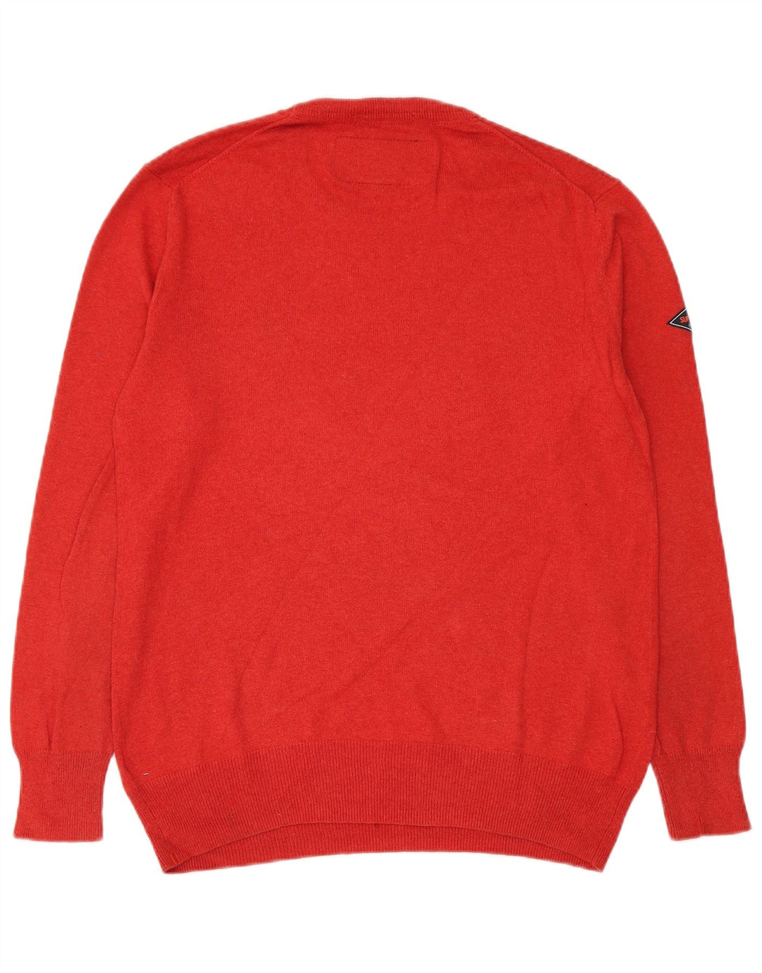 Superdry Pull ras du cou pour homme en coton rouge Large