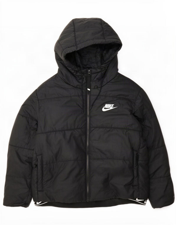 Nike Veste matelassée à capuche Therma-Fit Graphic pour femme UK 18 XL Noir