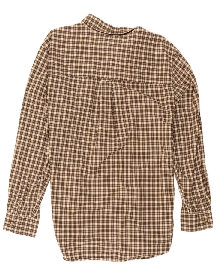 Chaps Chemise Homme Grand Carreau Marron Coton