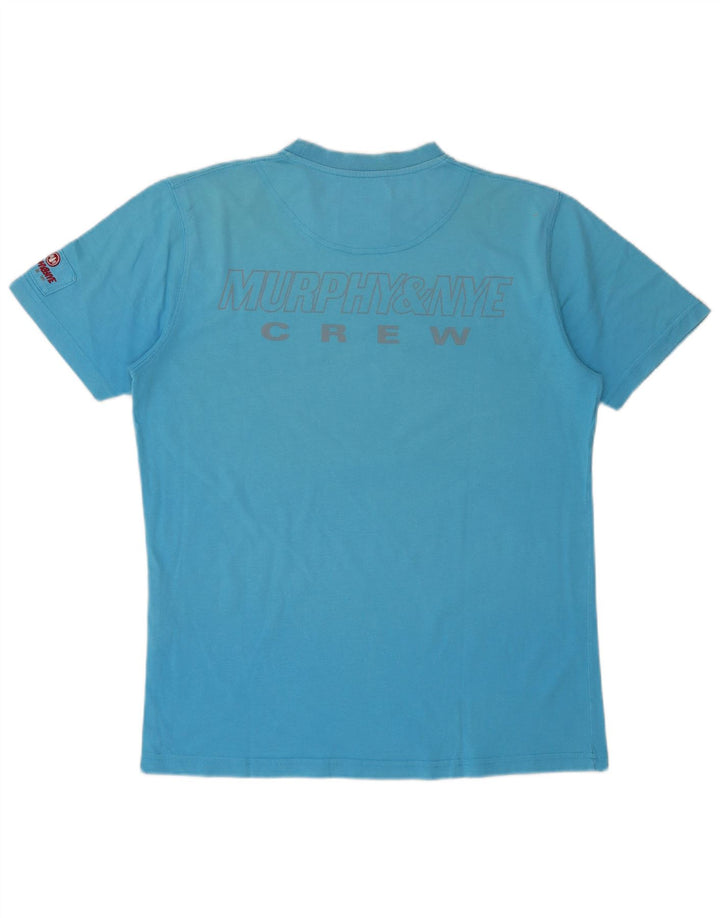 MURPHY & NYE T-Shirt Graphique Homme Grand Bleu Coton