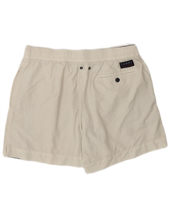 Tommy Hilfiger Short de Bain Graphique Homme Blanc Moyen