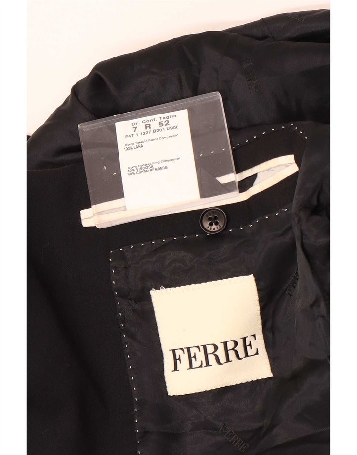 Ferre Veste Blazer 3 Boutons Homme IT 52 XL Laine Noir