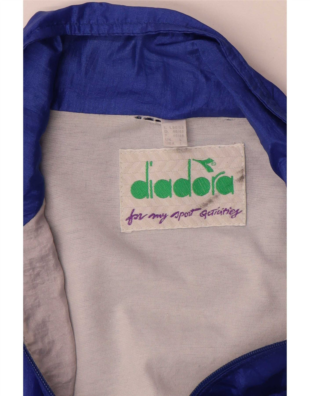 Diadora Veste de Survêtement pour Homme Large Bleu Colorblock
