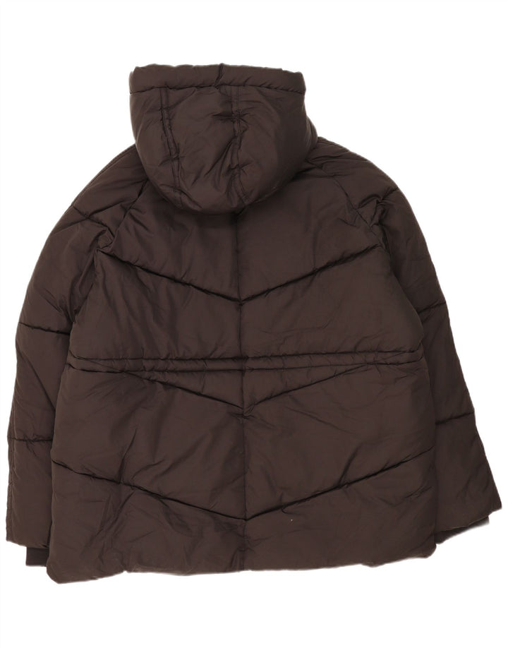 John Lewis Veste matelassée surdimensionnée à capuche pour femme UK 18 XL Noir Polyester