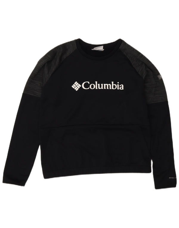Columbia Womens Omni-Wick Sweatshirt Jumper UK 14 Medium Black Colourblock