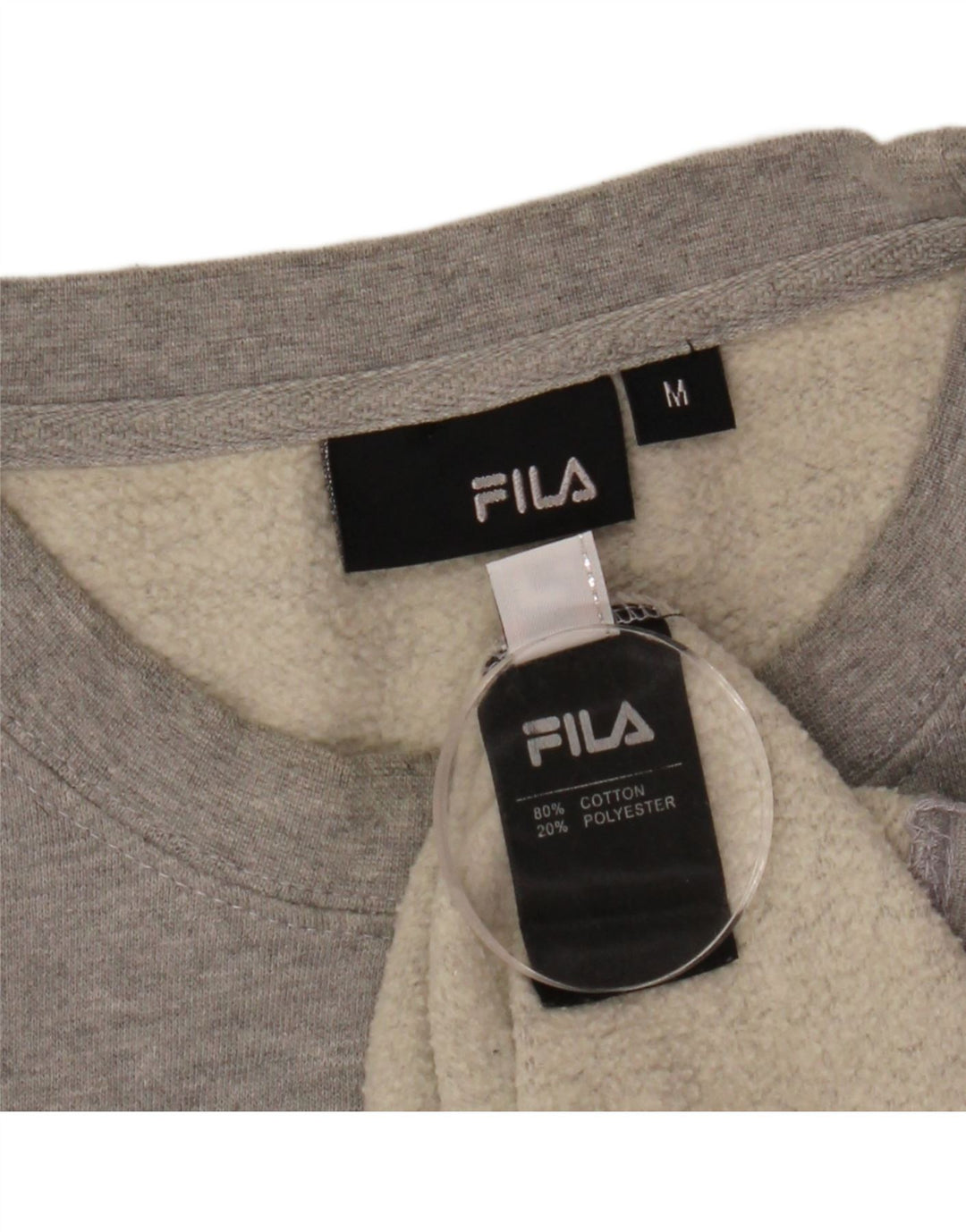 FILA Sweat-shirt surdimensionné graphique pour femme UK 14 Gris moyen moucheté