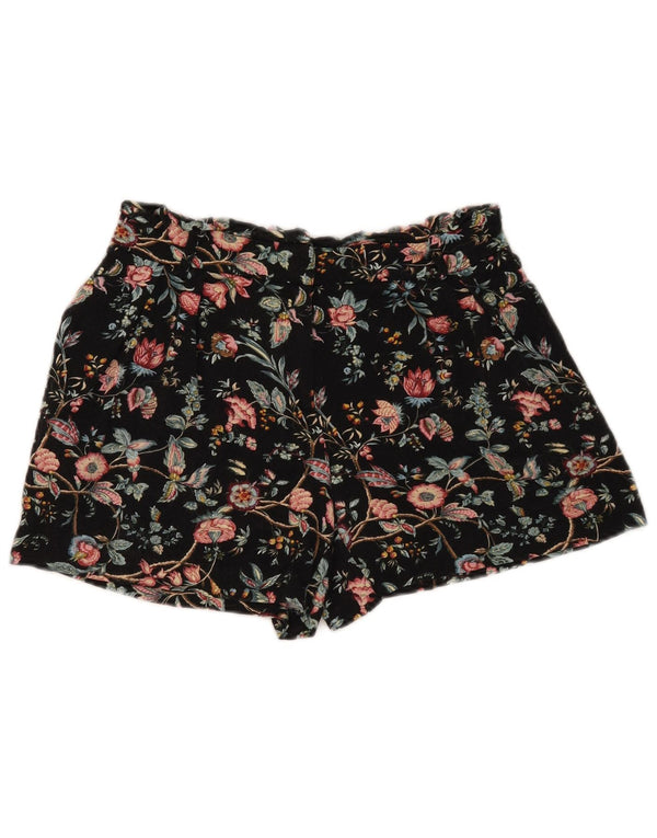 Oasis Short Chino Femme UK 10 Small W28 Noir Floral