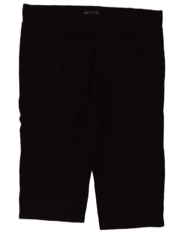 Marks & Spencer Bermuda de sport pour femme UK 22 2XL Noir Coton