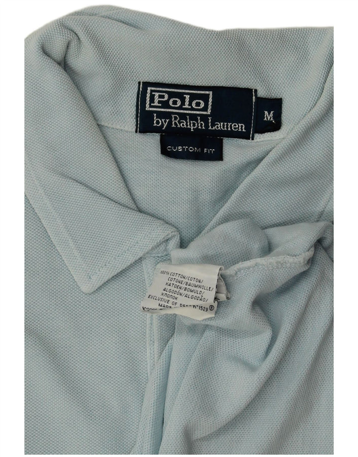 POLO RALPH LAUREN Polo Homme Coupe Sur Mesure Bleu Moyen Coton