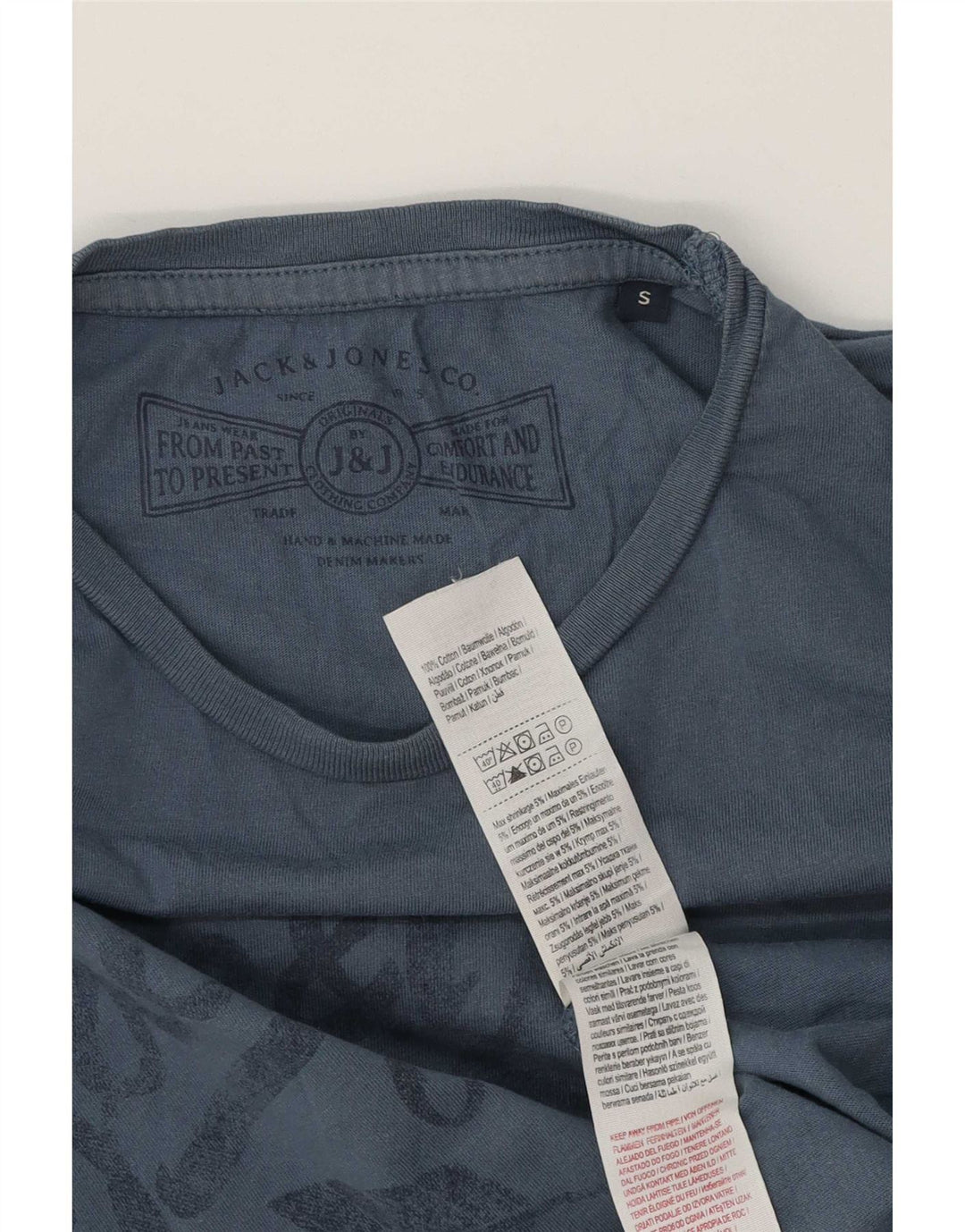 Jack & Jones T-Shirt Graphique Homme Petit Bleu Coton
