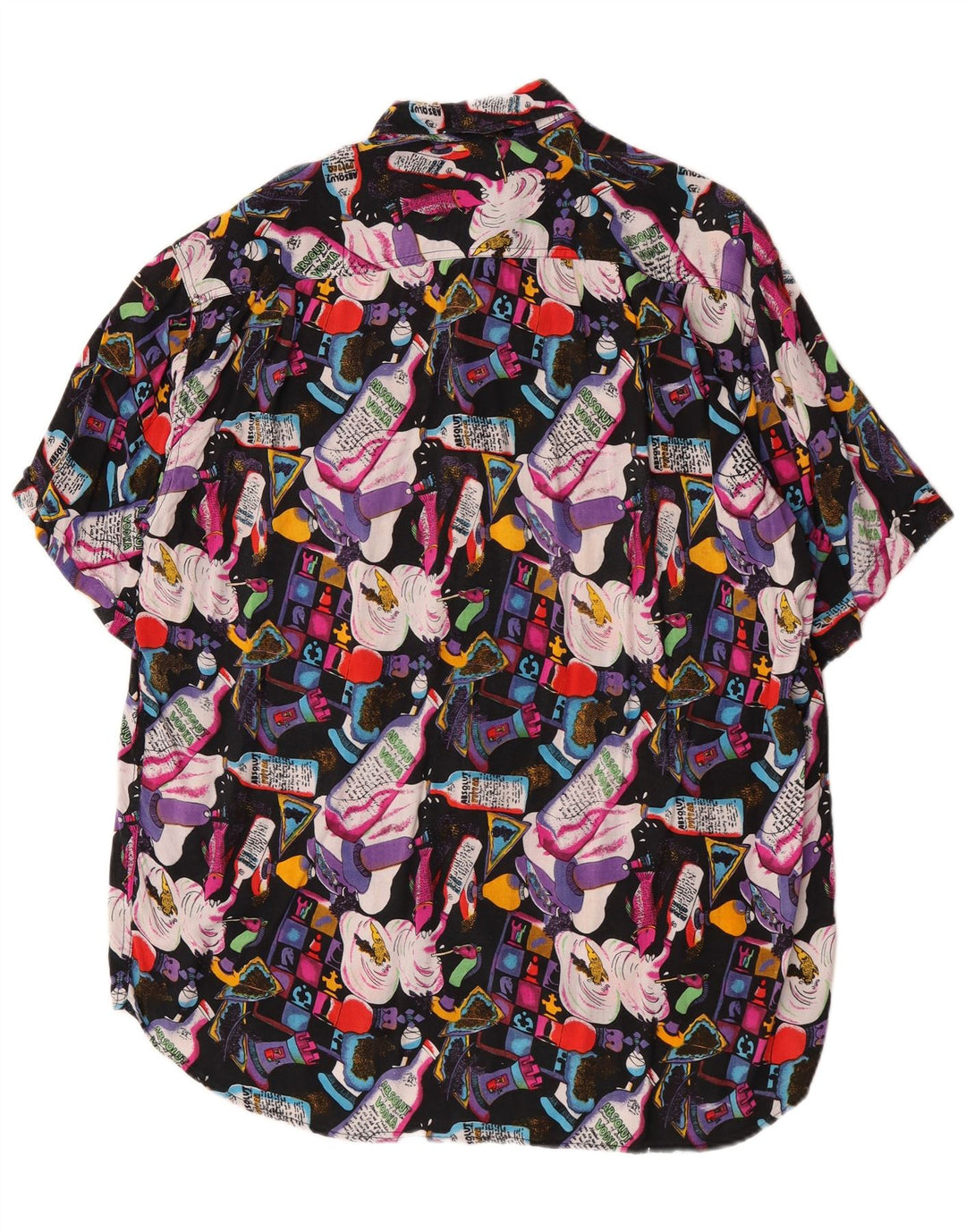 Chemise à manches courtes Vintage pour hommes, motif abstrait, Viscose multicolore XL