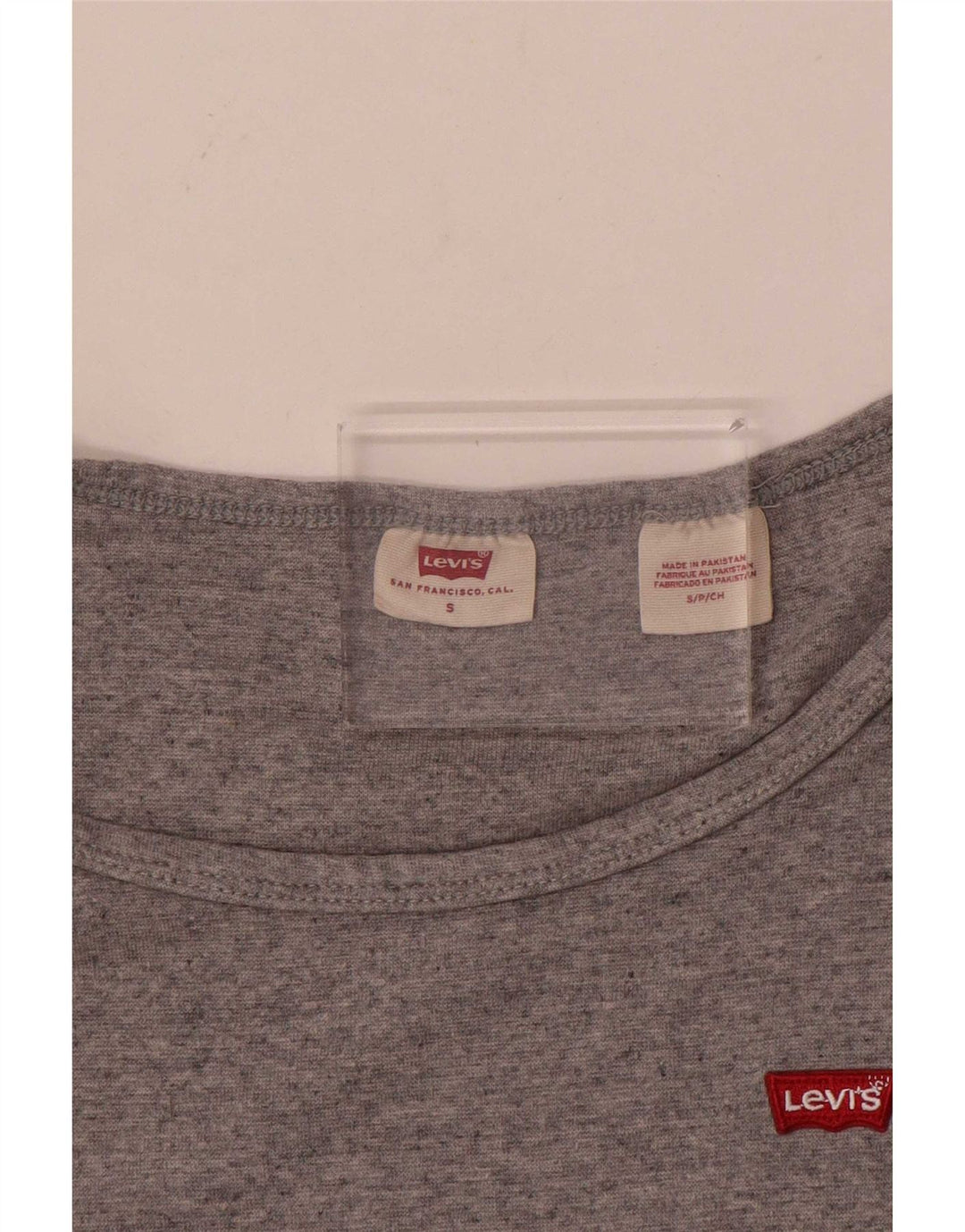 Levi's T-Shirt Femme UK 8 Small Gris Moucheté