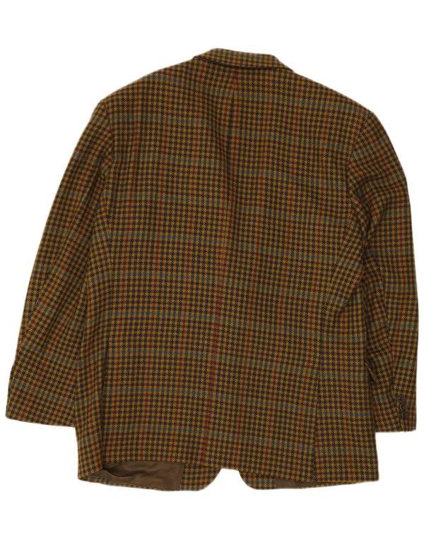 HUGO BOSS Veste Blazer 2 Boutons Homme EU 56 3XL Pied-de-Poule Jaune