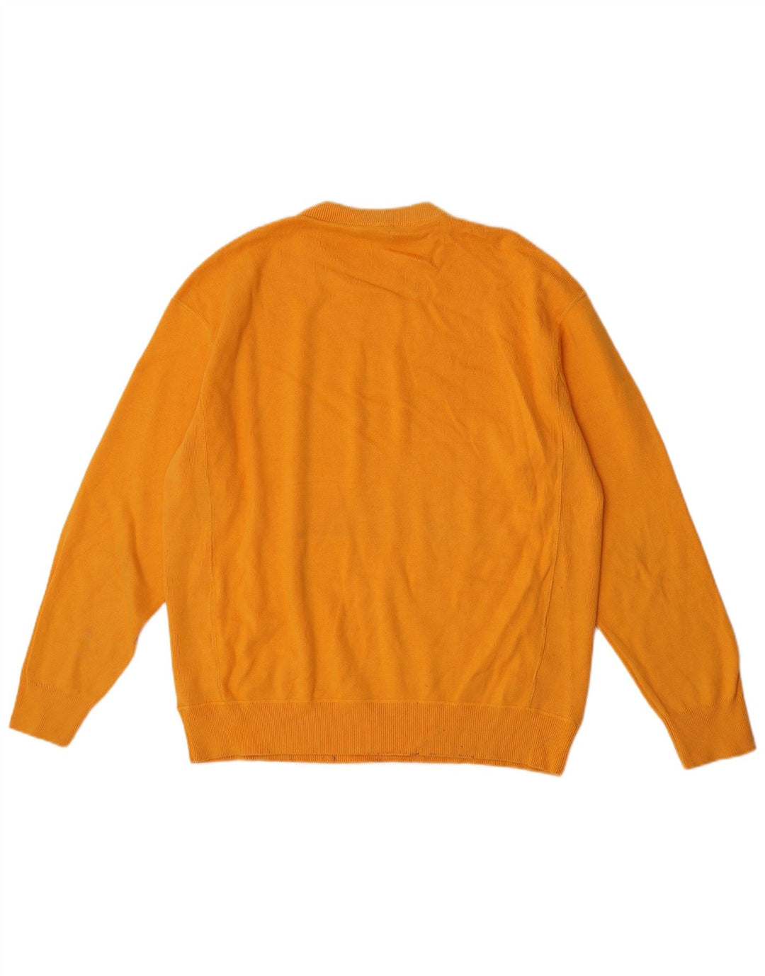 Zara Pull à col rond pour homme en coton jaune Large