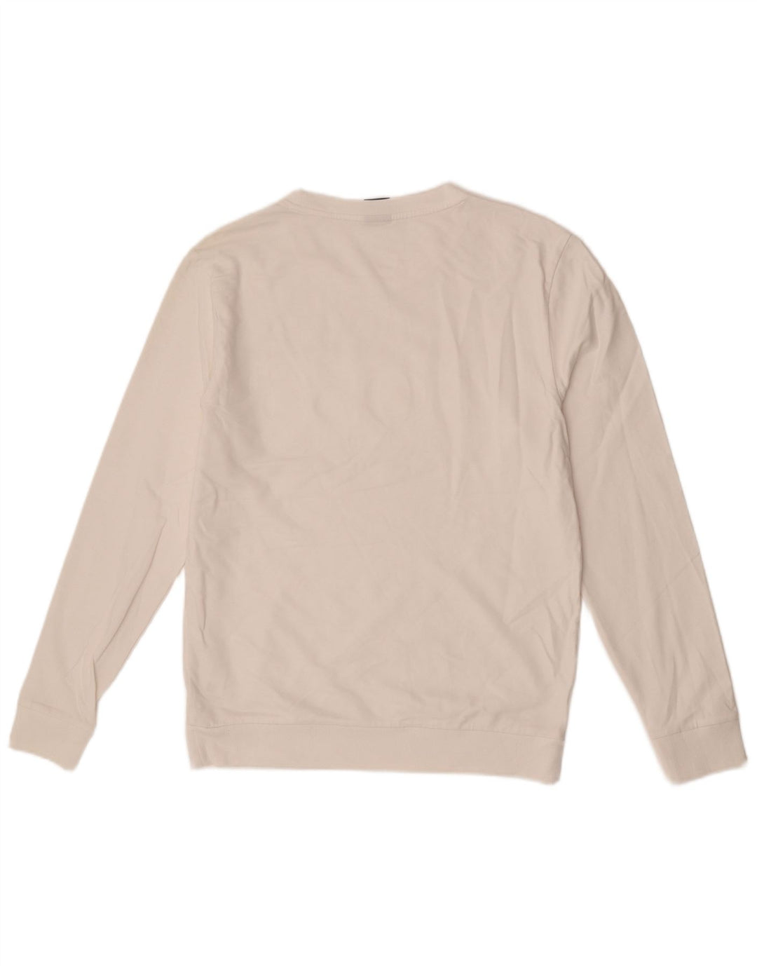 HUGO BOSS Sweat-shirt graphique en coton blanc moyen |