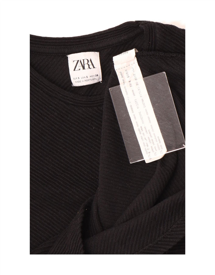 Zara Homme Top Manches Longues Petit Coton Noir