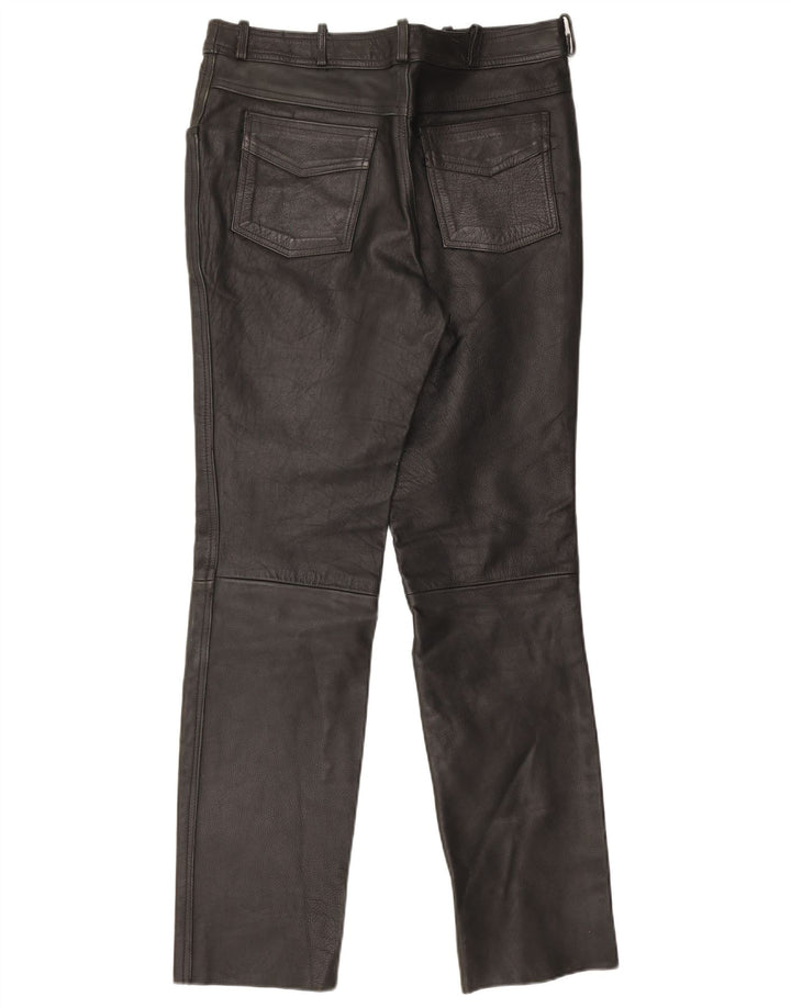 Pantalon en cuir homme vintage W32 L33 Noir