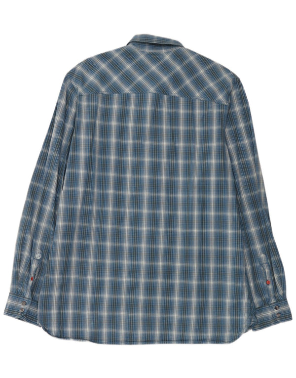 Timberland Chemise coupe classique XL en coton à carreaux bleu pour homme
