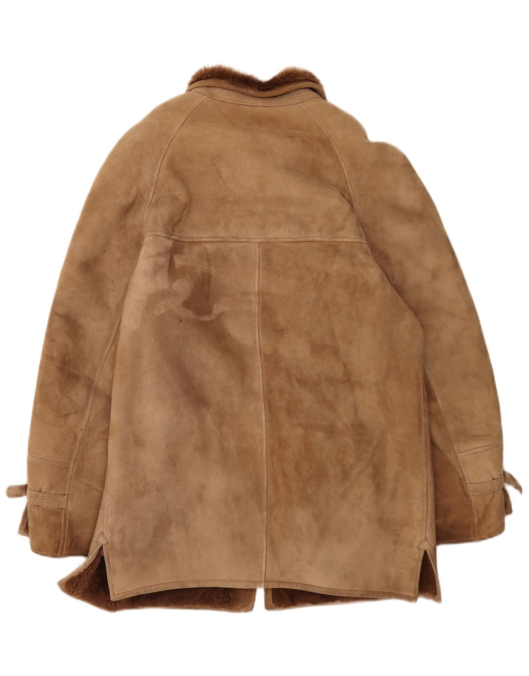 veste en peau de mouton vintage pour homme IT 48 Cuir marron moyen
