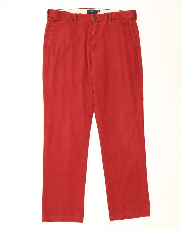 Marks & Spencer Pantalon Chino Droit Blue Harbor Homme W38 L33 Rouge