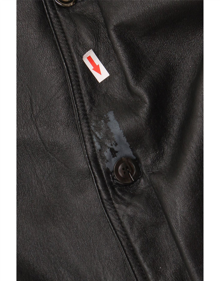 veste en cuir homme vintage UK 40 Grand Noir