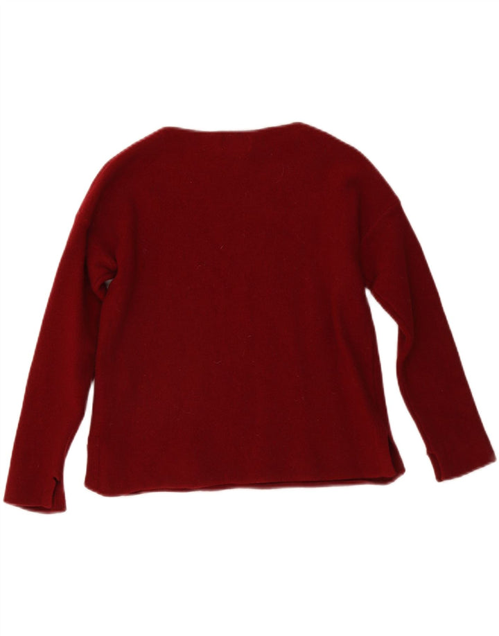 Toast Pull col bateau pour femme en laine rouge Taille S/M