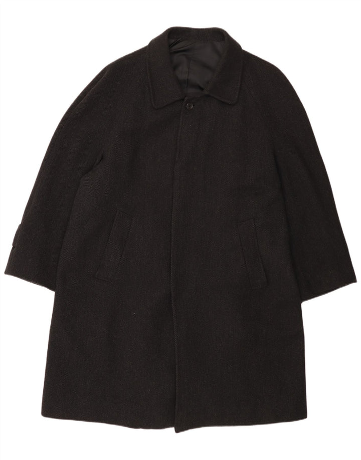 pardessus homme vintage UK 44 2XL Noir