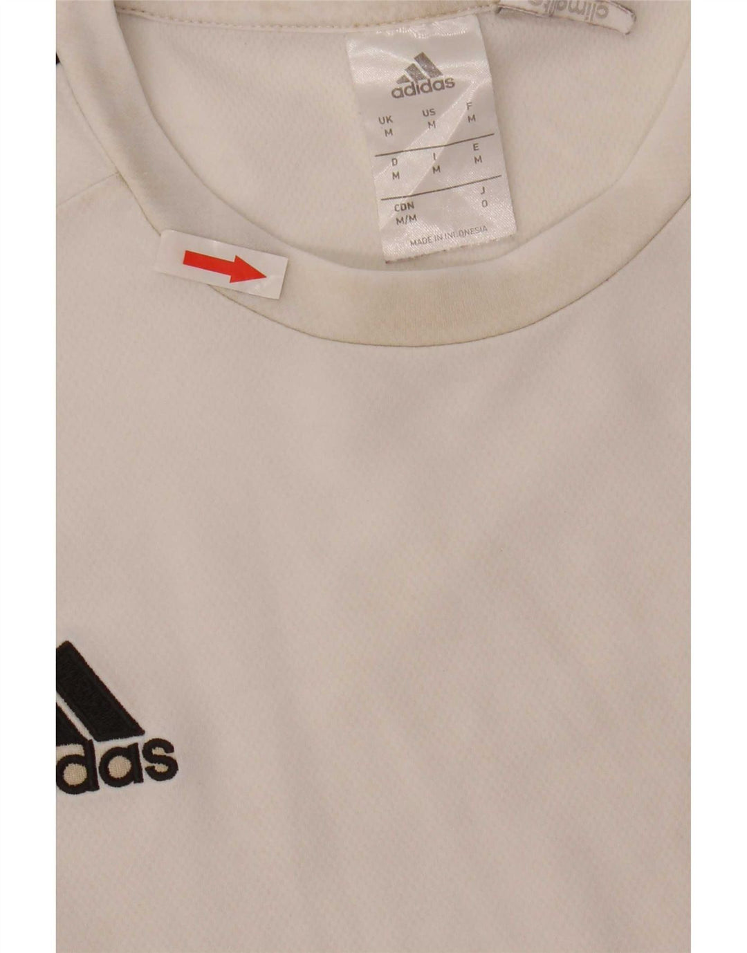 Adidas Hommes Climalite T-Shirt Haut Moyen Blanc Colorblock Polyester