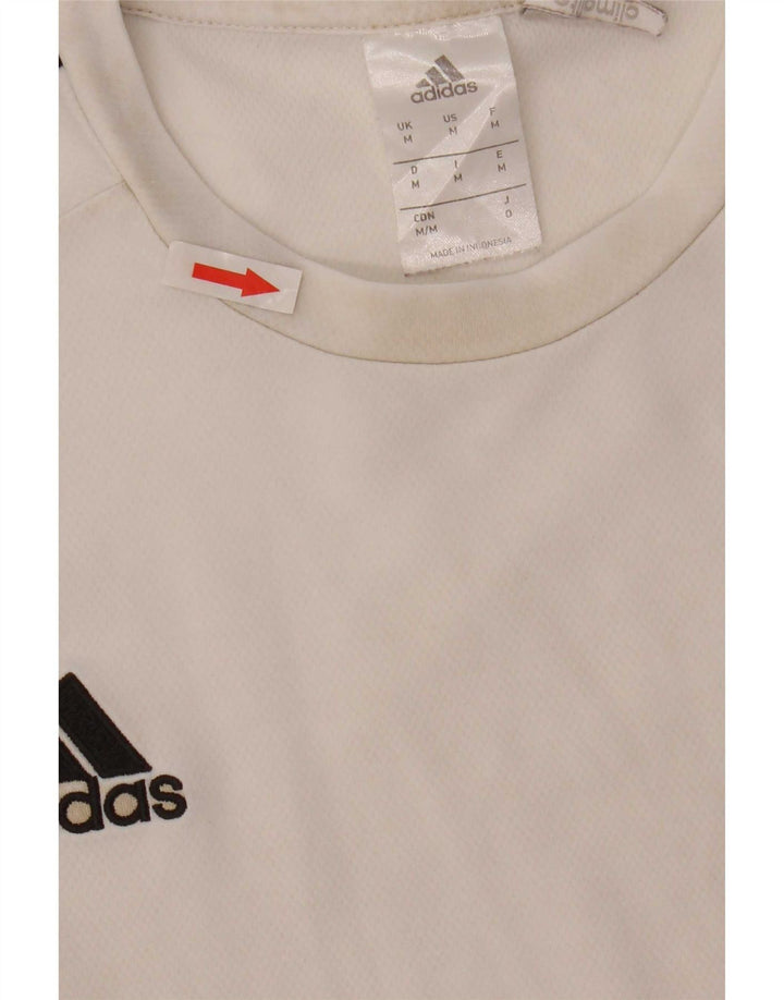 Adidas Hommes Climalite T-Shirt Haut Moyen Blanc Colorblock Polyester