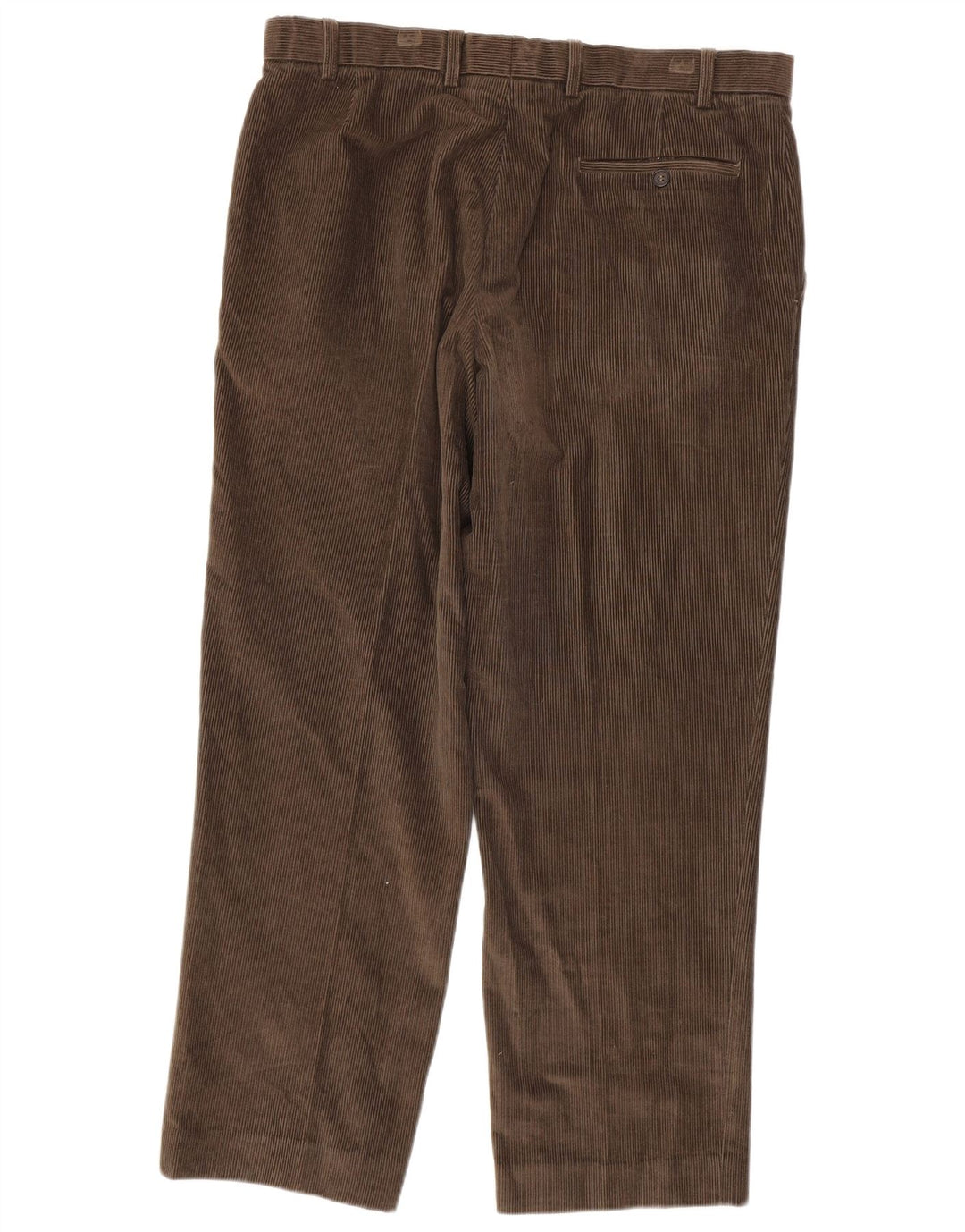 MARKS & SPENCER Pantalon droit en velours côtelé pour homme W36 L29 Marron Coton