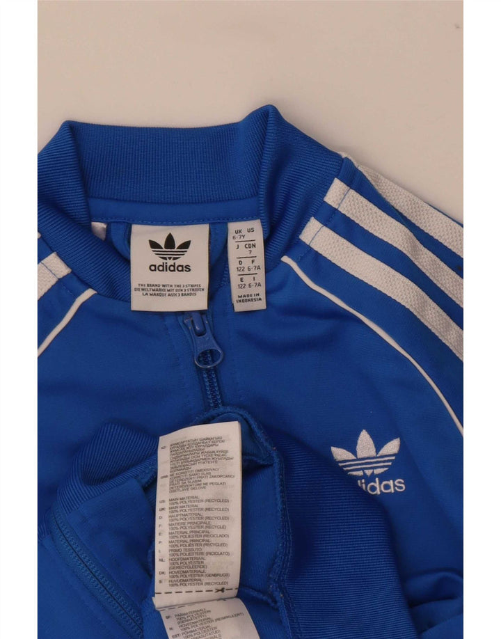 Veste de survêtement Adidas Garçon 6-7 ans Bleu Polyester