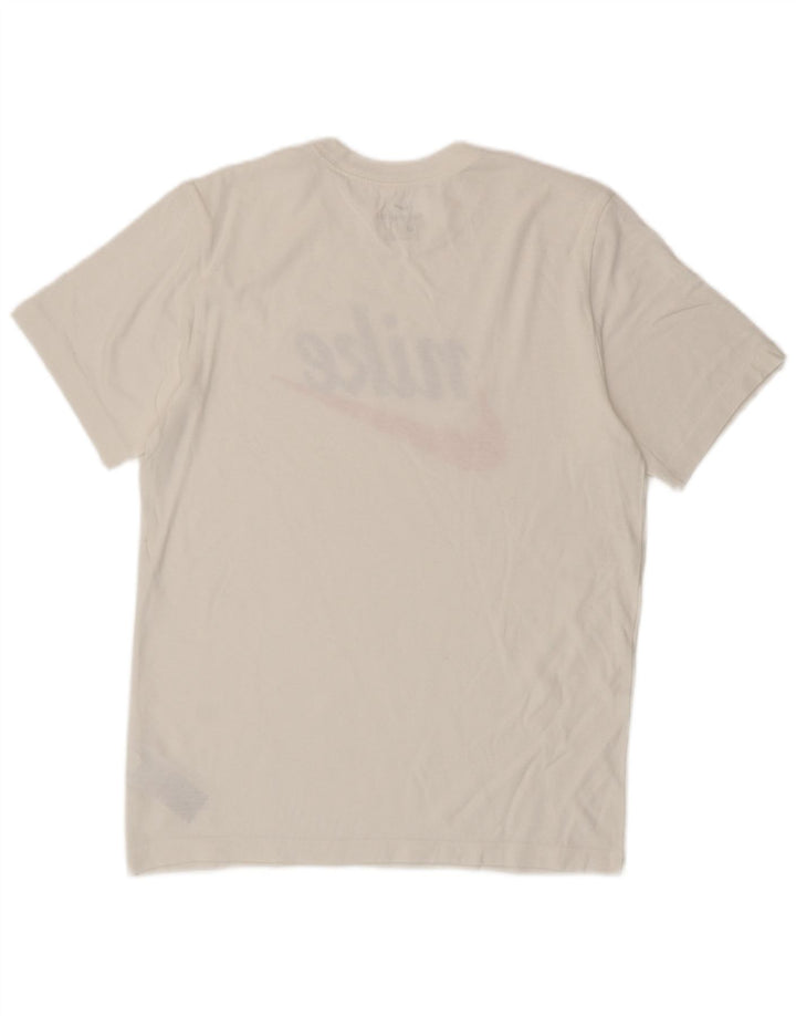 Nike T-shirt graphique pour homme en coton blanc moyen
